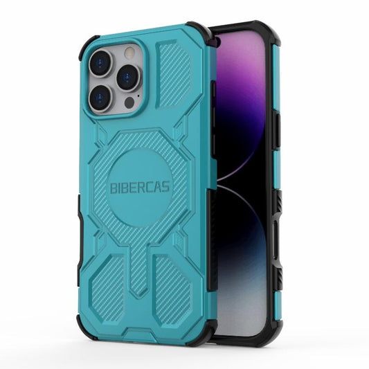 For iPhone 16 Pro Max BIBERCAS Real Color Series MagSafe Shockproof Phone Case(Green) - iPhone 16 Pro Max Cases by BIBERCAS | Online Shopping UK | buy2fix