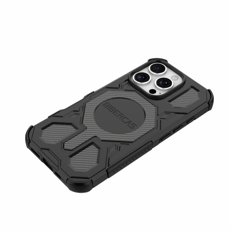 For iPhone 16 Pro BIBERCAS Real Color Series MagSafe Shockproof Phone Case(Black) - iPhone 16 Pro Cases by BIBERCAS | Online Shopping UK | buy2fix