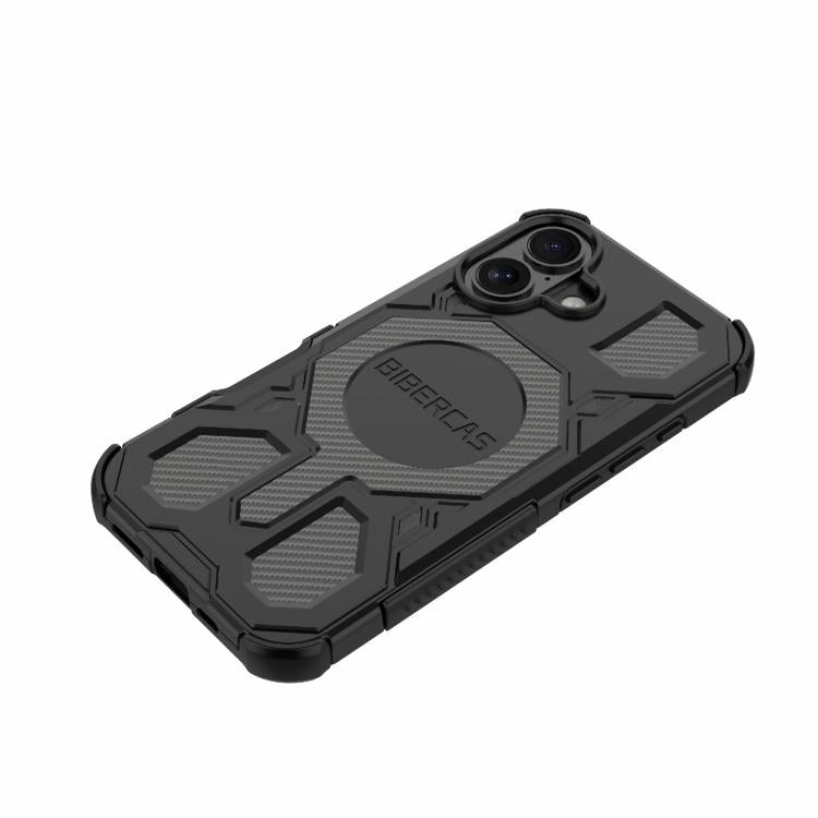 For iPhone 16 BIBERCAS Real Color Series MagSafe Shockproof Phone Case(Gray) - iPhone 16 Cases by BIBERCAS | Online Shopping UK | buy2fix