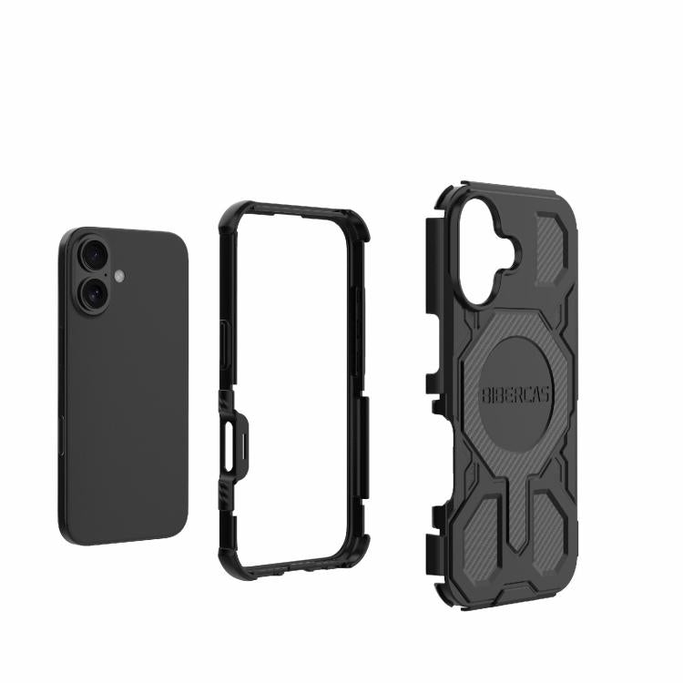 For iPhone 16 BIBERCAS Real Color Series MagSafe Shockproof Phone Case(Gray) - iPhone 16 Cases by BIBERCAS | Online Shopping UK | buy2fix