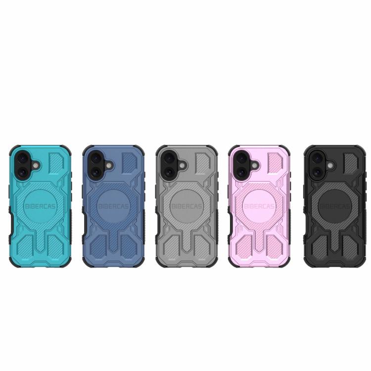 For iPhone 16 BIBERCAS Real Color Series MagSafe Shockproof Phone Case(Black) - iPhone 16 Cases by BIBERCAS | Online Shopping UK | buy2fix