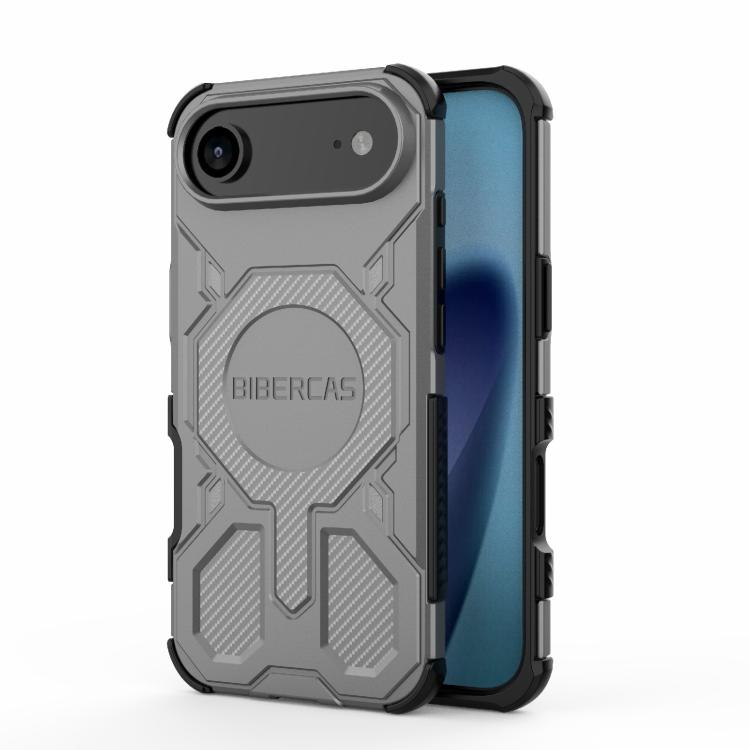 For iPhone Air BIBERCAS Real Color Series MagSafe Shockproof Phone Case(Gray) - iPhone Air Cases by BIBERCAS | Online Shopping UK | buy2fix