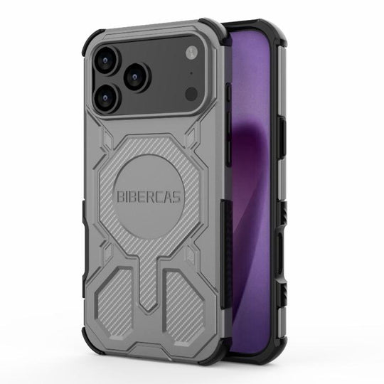For iPhone 18 Pro Max / 17 Pro Max BIBERCAS Real Color Series MagSafe Shockproof Phone Case(Gray)