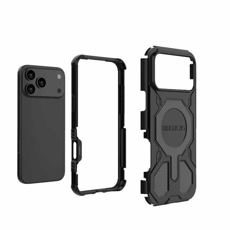 For iPhone 17 Pro Max BIBERCAS Real Color Series MagSafe Shockproof Phone Case(Black) - iPhone 17 Pro Max Cases by BIBERCAS | Online Shopping UK | buy2fix
