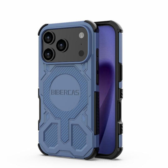 For iPhone 18 Pro / 17 Pro BIBERCAS Real Color Series MagSafe Shockproof Phone Case(Blue)