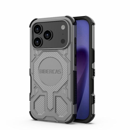 For iPhone 18 Pro / 17 Pro BIBERCAS Real Color Series MagSafe Shockproof Phone Case(Gray)