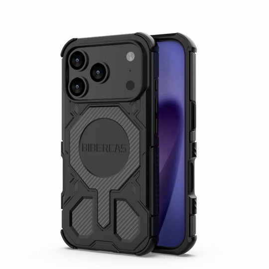 For iPhone 18 Pro / 17 Pro BIBERCAS Real Color Series MagSafe Shockproof Phone Case(Black)