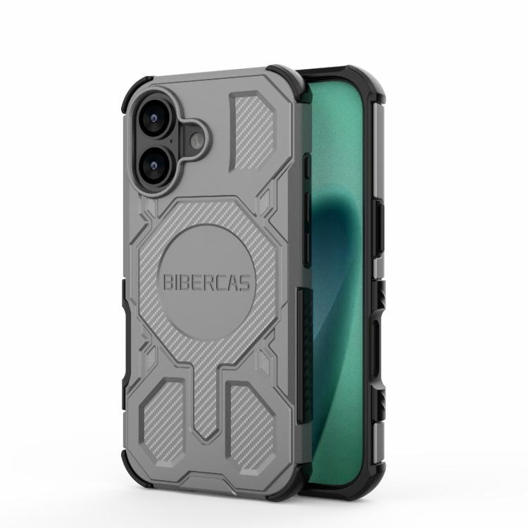 For iPhone 17 BIBERCAS Real Color Series MagSafe Shockproof Phone Case(Gray) - iPhone 17 Cases by BIBERCAS | Online Shopping UK | buy2fix