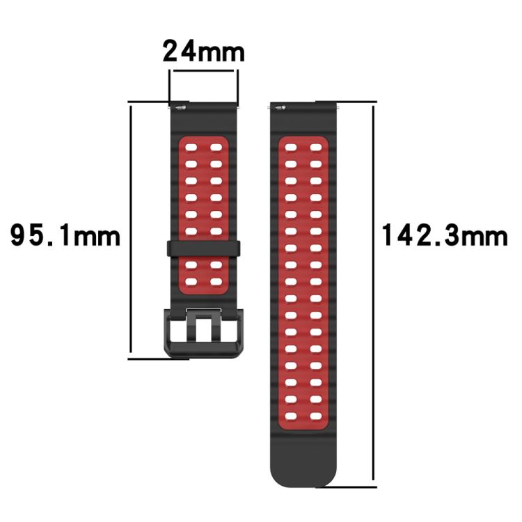 For Suunto 9 / 7 / Spartan Sport xDfind Ocean Dual Pin Buckle Silicone Watch Band(Space Grey Orange) -  by xDfind | Online Shopping UK | buy2fix