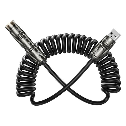 WK WDC-80 240W Car Charging Data Cable with Safety Hammer(Black) - Emergency Hammer by WK | Online Shopping UK | buy2fix