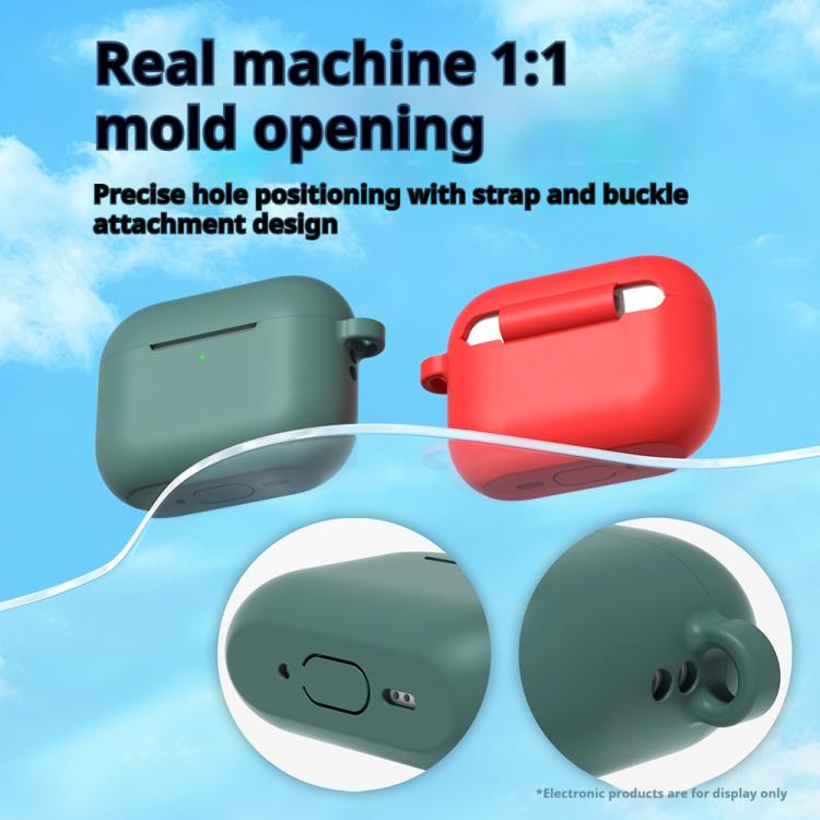 For AirPods Pro 3 Silicone Earphone Protective Case with Hook, Thickness: 2.0mm(Lavender Grey) - For AirPods Pro 3 by buy2fix | Online Shopping UK | buy2fix