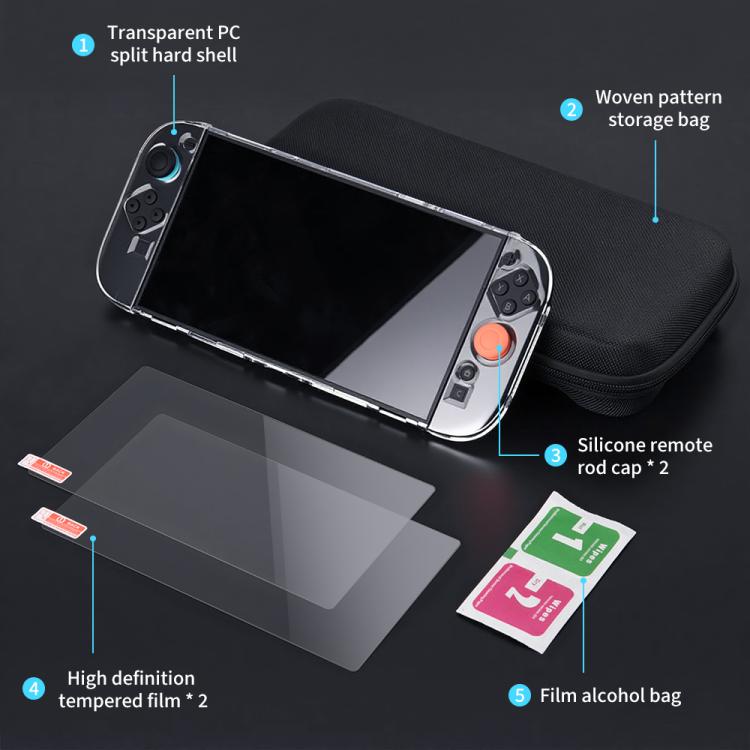 For Nintendo Switch 2 5 in 1 Handheld Game Console Storage Bag Set(Black) - Bags by buy2fix | Online Shopping UK | buy2fix
