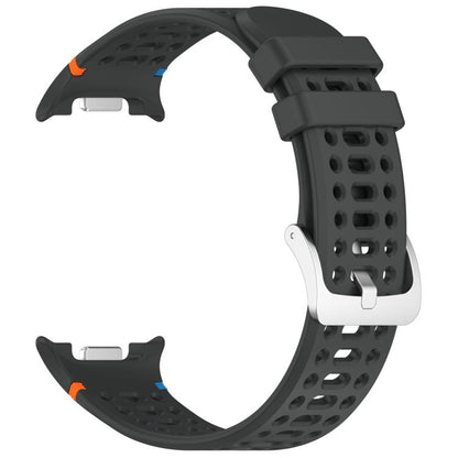 For Samsung Galaxy Watch8 / Watch8 Classic xDfind Alloy Silver Buckle Breathable Hole Silicone Watch Band(Official Space Grey) - Watch Bands by xDfind | Online Shopping UK | buy2fix