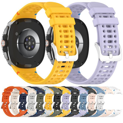 For Samsung Galaxy Watch8 / Watch8 Classic xDfind Alloy Silver Buckle Breathable Hole Silicone Watch Band(Official Space Grey) - Watch Bands by xDfind | Online Shopping UK | buy2fix