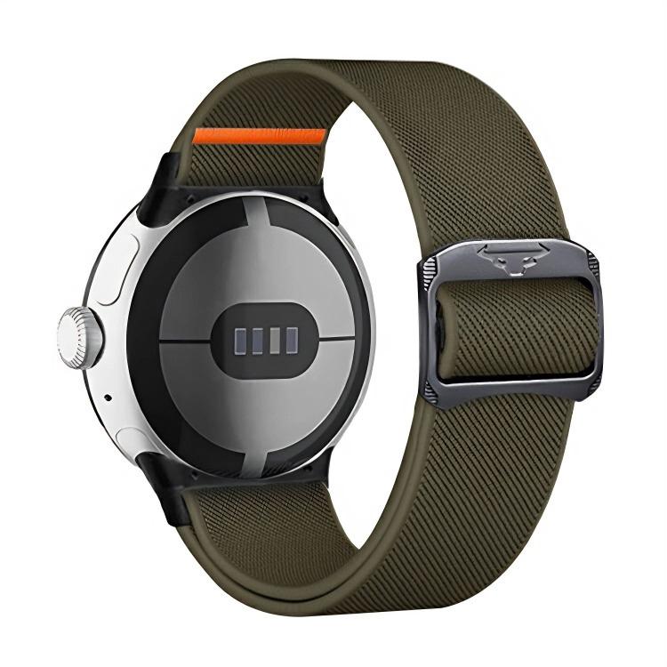 For Google Pixel Watch 3 45mm xDfind Elastic Nylon Watch Band(Army Green) - Watch Bands by xDfind | Online Shopping UK | buy2fix