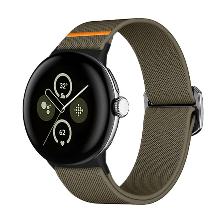 For Google Pixel Watch 3 45mm xDfind Elastic Nylon Watch Band(Army Green) - Watch Bands by xDfind | Online Shopping UK | buy2fix