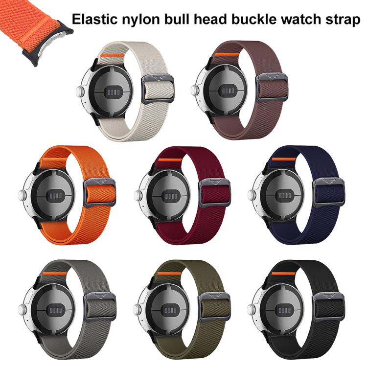 For Google Pixel Watch 3 45mm xDfind Elastic Nylon Watch Band(Smoke Purple) - Watch Bands by xDfind | Online Shopping UK | buy2fix