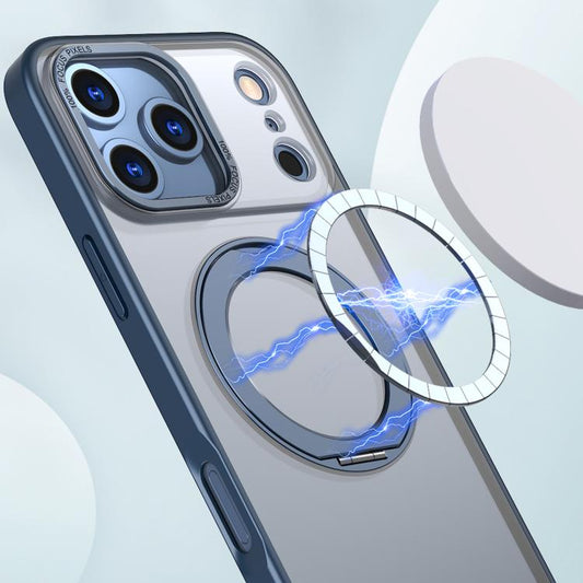 For iPhone 17 Pro Max kalebol MagSafe Metal Ring Holder Phone Case(Blue) - iPhone 17 Pro Max Cases by Kalebol | Online Shopping UK | buy2fix
