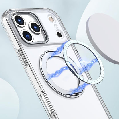 For iPhone 17 Pro Max kalebol MagSafe Metal Ring Holder Phone Case(Transparent) - iPhone 17 Pro Max Cases by Kalebol | Online Shopping UK | buy2fix