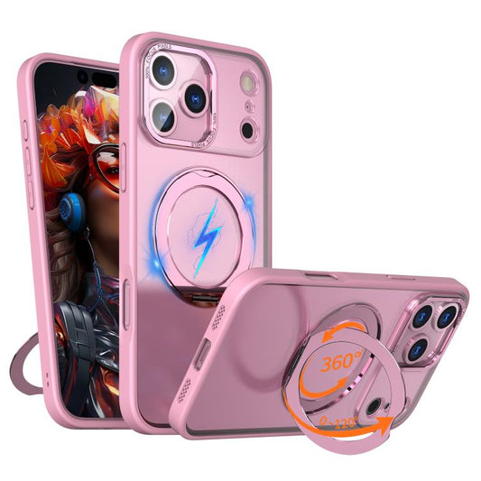For iPhone 17 Pro Max kalebol MagSafe Metal Ring Holder Phone Case(Pink) - iPhone 17 Pro Max Cases by Kalebol | Online Shopping UK | buy2fix