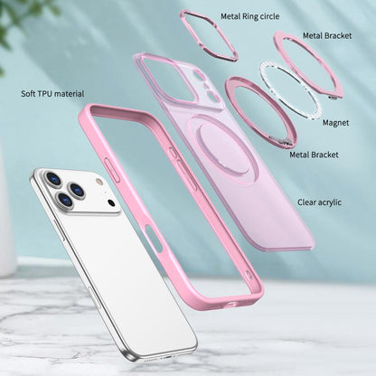 For iPhone 17 Pro Max kalebol MagSafe Metal Ring Holder Phone Case(Pink) - iPhone 17 Pro Max Cases by Kalebol | Online Shopping UK | buy2fix