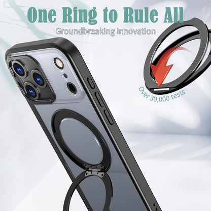 For iPhone 17 Pro kalebol MagSafe Metal Ring Holder Phone Case(Black) - iPhone 17 Pro Cases by Kalebol | Online Shopping UK | buy2fix