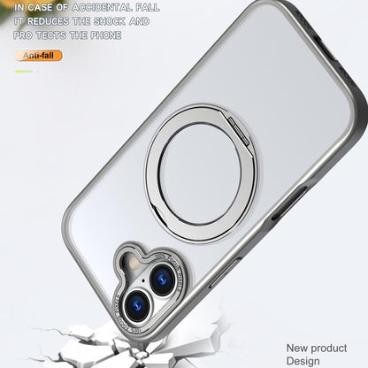 For iPhone 17 kalebol MagSafe Metal Ring Holder Phone Case(Titanium Gray) - iPhone 17 Cases by Kalebol | Online Shopping UK | buy2fix