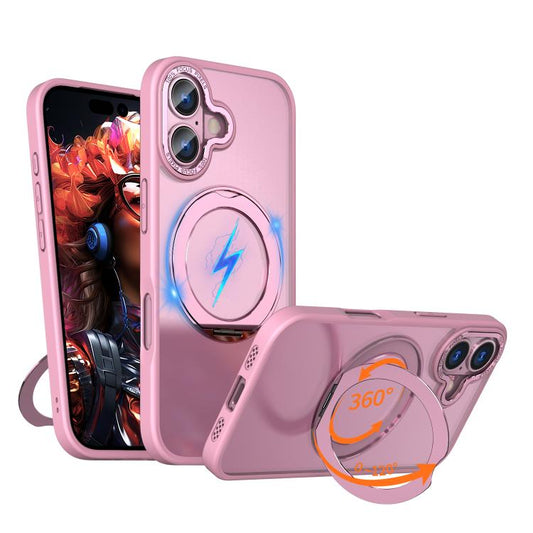 For iPhone 17 kalebol MagSafe Metal Ring Holder Phone Case(Pink) - iPhone 17 Cases by Kalebol | Online Shopping UK | buy2fix