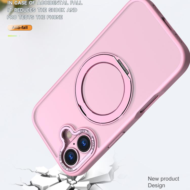 For iPhone 17 kalebol MagSafe Metal Ring Holder Phone Case(Pink) - iPhone 17 Cases by Kalebol | Online Shopping UK | buy2fix