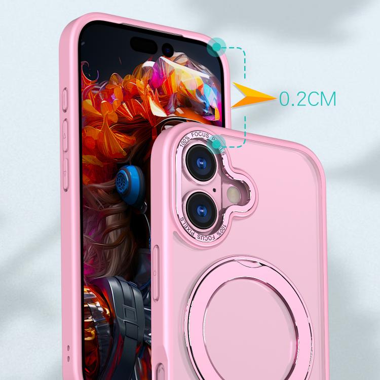 For iPhone 17 kalebol MagSafe Metal Ring Holder Phone Case(Pink) - iPhone 17 Cases by Kalebol | Online Shopping UK | buy2fix