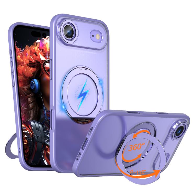 For iPhone Air kalebol MagSafe Metal Ring Holder Phone Case(Light Purple) - iPhone Air Cases by Kalebol | Online Shopping UK | buy2fix