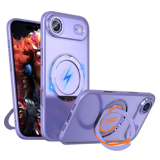 For iPhone Air kalebol MagSafe Metal Ring Holder Phone Case(Light Purple) - iPhone Air Cases by Kalebol | Online Shopping UK | buy2fix