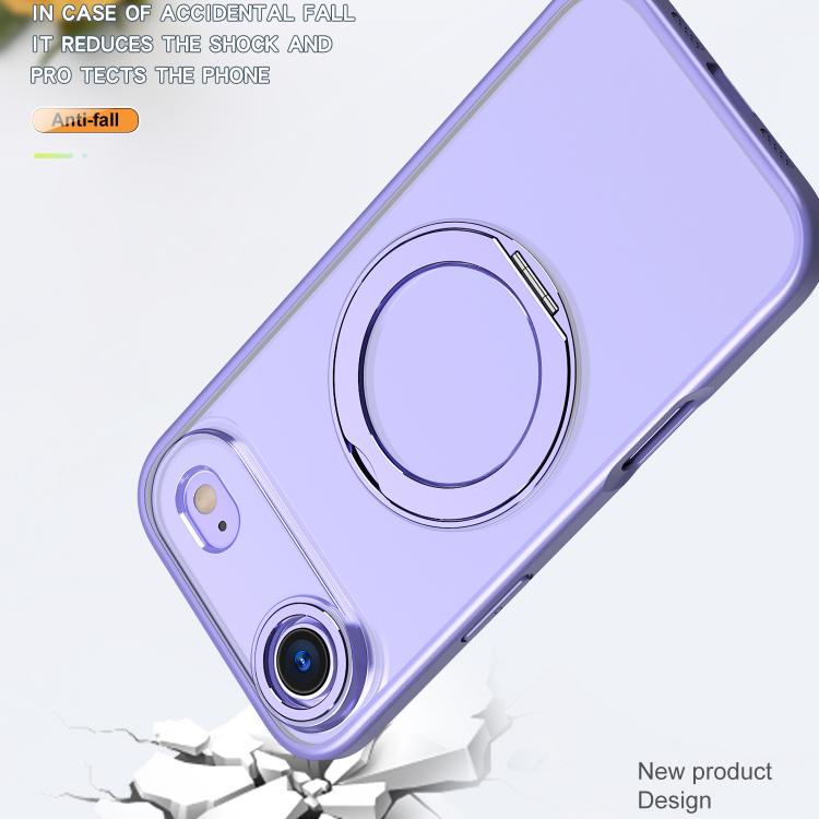 For iPhone Air kalebol MagSafe Metal Ring Holder Phone Case(Light Purple) - iPhone Air Cases by Kalebol | Online Shopping UK | buy2fix
