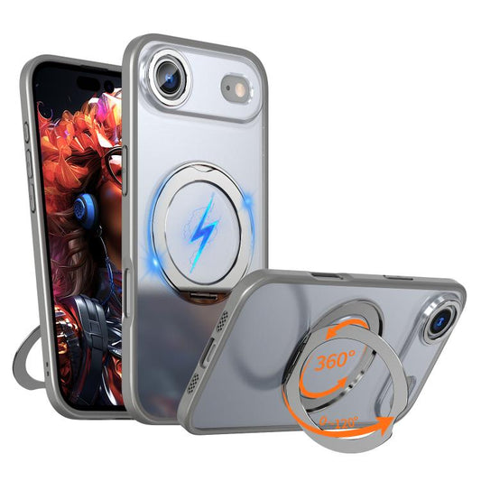 For iPhone Air kalebol MagSafe Metal Ring Holder Phone Case(Titanium Gray) - iPhone Air Cases by Kalebol | Online Shopping UK | buy2fix