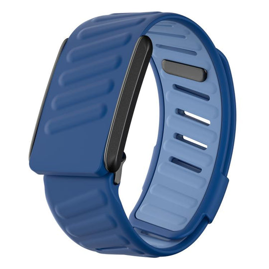 For WHOOP 5.0 xDfind Silicone Sports Watch Band(Dark Blue + Light Blue)