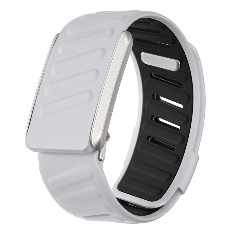 For WHOOP 4.0 xDfind Silicone Sports Watch Band(Light Grey + Black) - Watch Bands by xDfind | Online Shopping UK | buy2fix