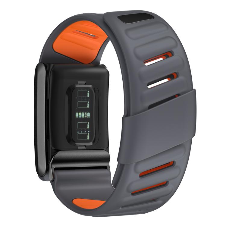 For WHOOP 4.0 xDfind Silicone Sports Watch Band(Dark Grey + Orange) - Watch Bands by xDfind | Online Shopping UK | buy2fix