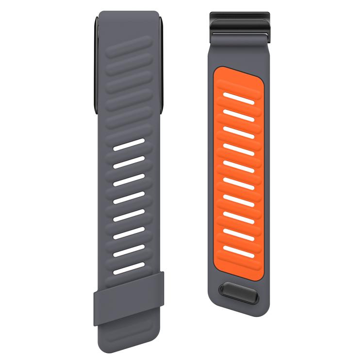For WHOOP 4.0 xDfind Silicone Sports Watch Band(Dark Grey + Orange) - Watch Bands by xDfind | Online Shopping UK | buy2fix