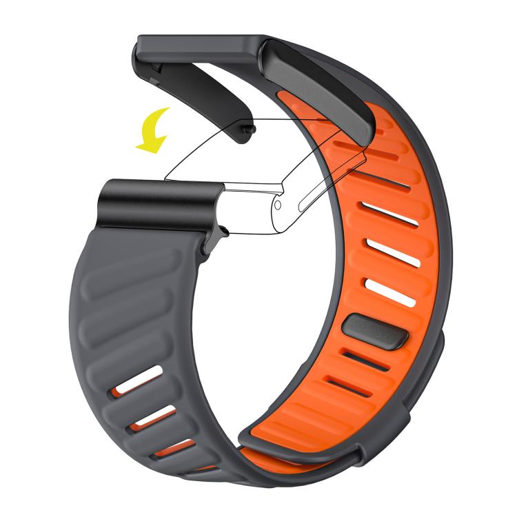 For WHOOP 4.0 xDfind Silicone Sports Watch Band(Dark Grey + Orange) - Watch Bands by xDfind | Online Shopping UK | buy2fix