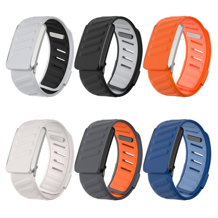 For WHOOP 4.0 xDfind Silicone Sports Watch Band(Light Grey + Black) - Watch Bands by xDfind | Online Shopping UK | buy2fix