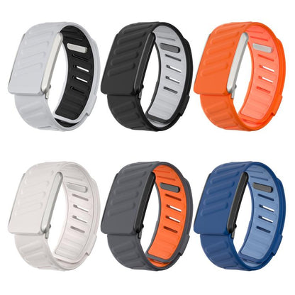 For WHOOP 4.0 xDfind Silicone Sports Watch Band(Black + Light Grey) - Watch Bands by xDfind | Online Shopping UK | buy2fix