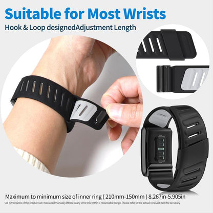 For WHOOP 4.0 xDfind Silicone Sports Watch Band(Light Grey + Black) - Watch Bands by xDfind | Online Shopping UK | buy2fix