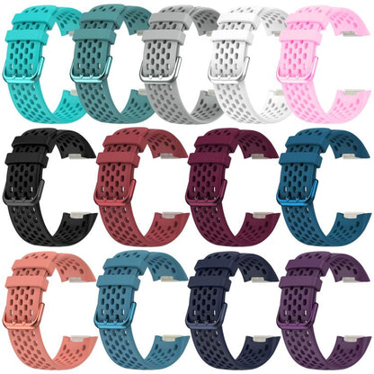 For Fitbit Charge 6 / 5 xDfind Hole Style Breathable Silicone Watch Band(Cyan) - Watch Bands by xDfind | Online Shopping UK | buy2fix