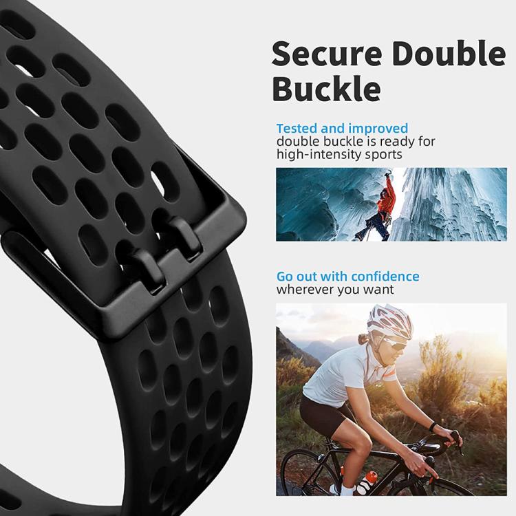 For Fitbit Charge 6 / 5 xDfind Hole Style Breathable Silicone Watch Band(Cyan) - Watch Bands by xDfind | Online Shopping UK | buy2fix