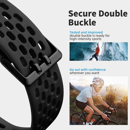 For Fitbit Charge 6 / 5 xDfind Hole Style Breathable Silicone Watch Band(Cyan) - Watch Bands by xDfind | Online Shopping UK | buy2fix