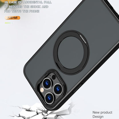 For iPhone 16 Pro Max kalebol MagSafe Metal Ring Holder Phone Case(Black) - iPhone 16 Pro Max Cases by Kalebol | Online Shopping UK | buy2fix