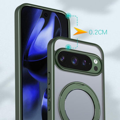 For Google Pixel 10 Pro XL kalebol MagSafe Metal Ring Holder Phone Case(Green) - Google Cases by Kalebol | Online Shopping UK | buy2fix