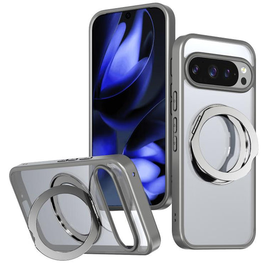 For Google Pixel 10 Pro XL kalebol MagSafe Metal Ring Holder Phone Case(Titanium Gray) - Google Cases by Kalebol | Online Shopping UK | buy2fix