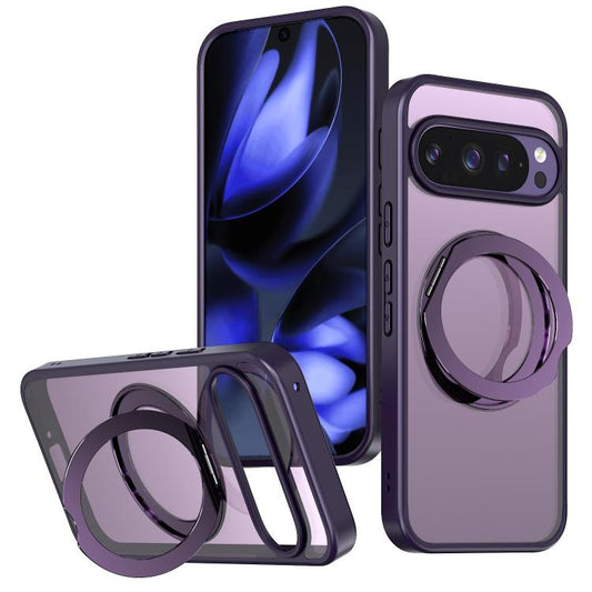For Google Pixel 10 Pro XL kalebol MagSafe Metal Ring Holder Phone Case(Dark Purple) - Google Cases by Kalebol | Online Shopping UK | buy2fix