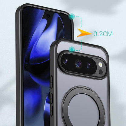 For Google Pixel 10 Pro kalebol MagSafe Metal Ring Holder Phone Case(Black) - Google Cases by Kalebol | Online Shopping UK | buy2fix